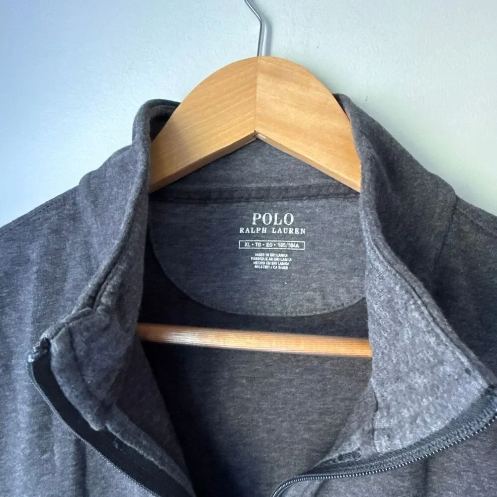 Polo Ralph Lauren men’s quarter zip long sleeved shirt size XL gray pullover pre